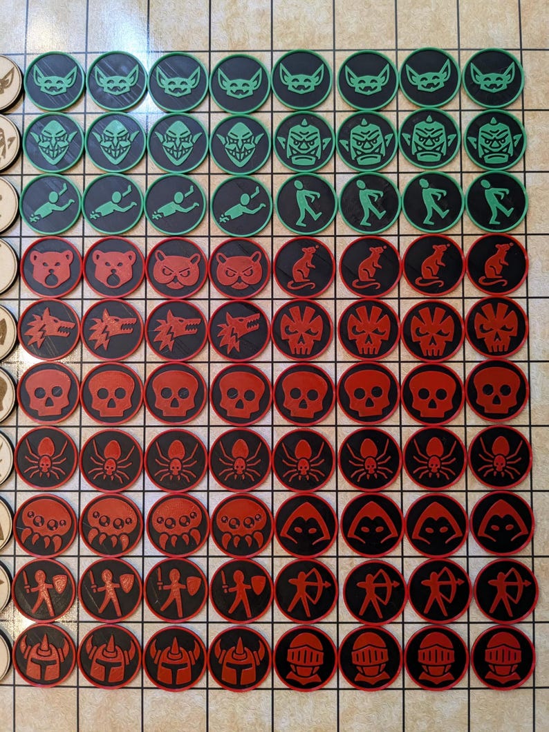 Dnd Token Set - 3D Printed - Etsy