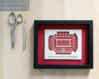 Custom Stadium Map - Paper art - Unique Gift - Christmas Gift , Gift for Men, Gift for Sports fans, Gift for NFL fan, Holiday Gift