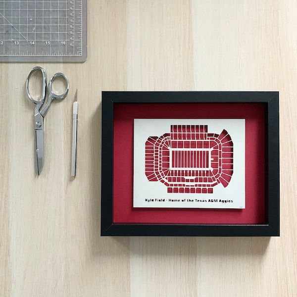 Custom Stadium Map - Paper art - Unique Gift - Christmas Gift , Gift for Men, Gift for Sports fans, Gift for NFL fan, Holiday Gift
