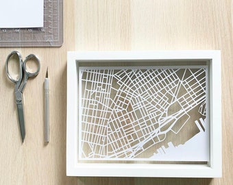 Philadelphia Neighborhood Map - Fishtown Philadelphia - Fishtown Map - Paper Art - Mothers Day