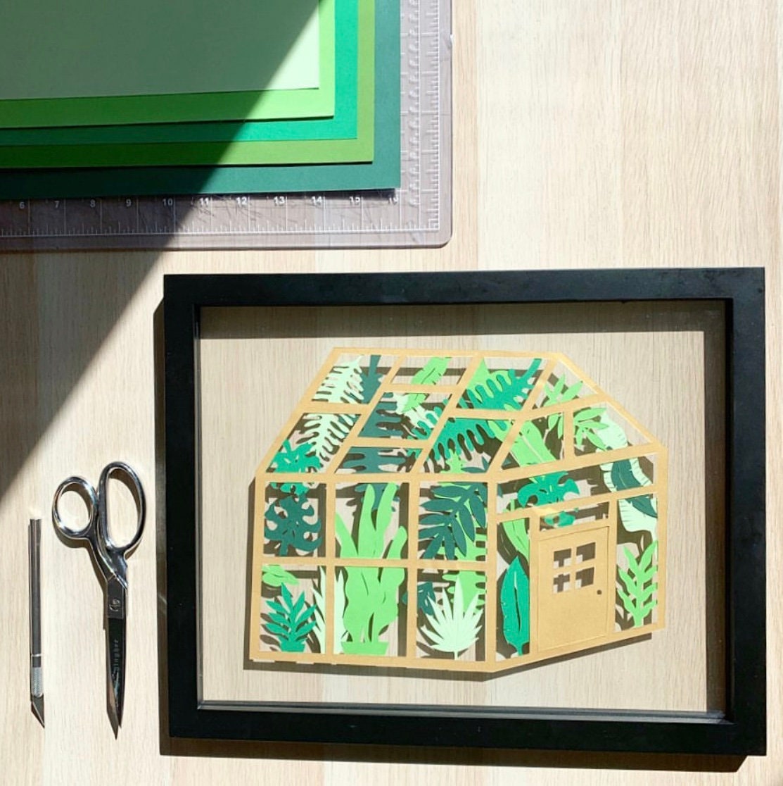 Greenhouse Paper Art Etsy