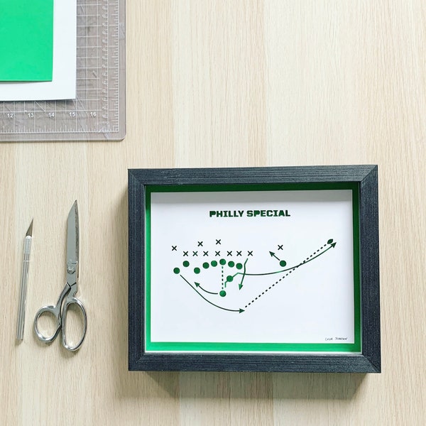 Philly Special - Philadelphia Eagles Super Bowl Win - Paper Art - Christmas Gift for Eagles Fans - Holiday Gift Philadelphia Eagles Fan