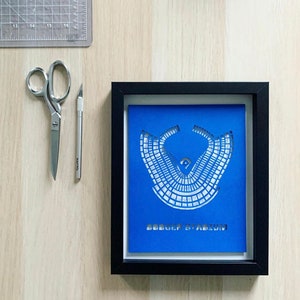 Dodgers Stadium Map - Los Angeles Dodgers Art - Paper art - Unique Gift - Gift for Dodgers Fan