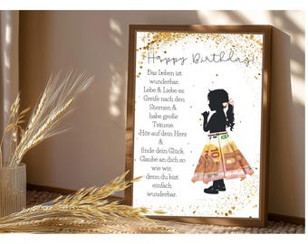 Money gift birthday round | Personalized | Individual | Picture | To print | Best friend | Wife | Girl | Travel | Celebration | DIY