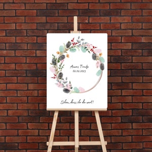 Guest book with fingerprint | Baptism | wedding | Communion | Confirmation | memory | digital file | PDF | Posters | Gift | Print