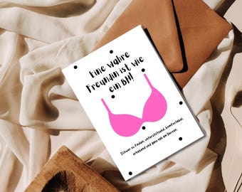 postcard | gift idea | best friend | love | birthday card | funny | round birthday | card | farewell | gift