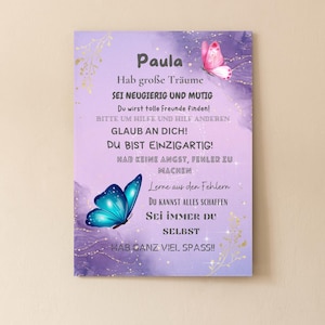 Regalo para empezar el cole, deseos de empezar el cole, cartel de ánimo, lámina para la habitación de los niños, niña de la escuela