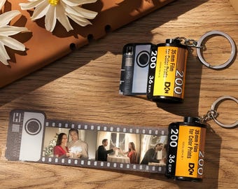 Personalized Film Roll Keychain 5-30 Photos, Custom Camera Roll Gift for Boyfriend Girlfriend, Couple Birthday Anniversary Christmas Present