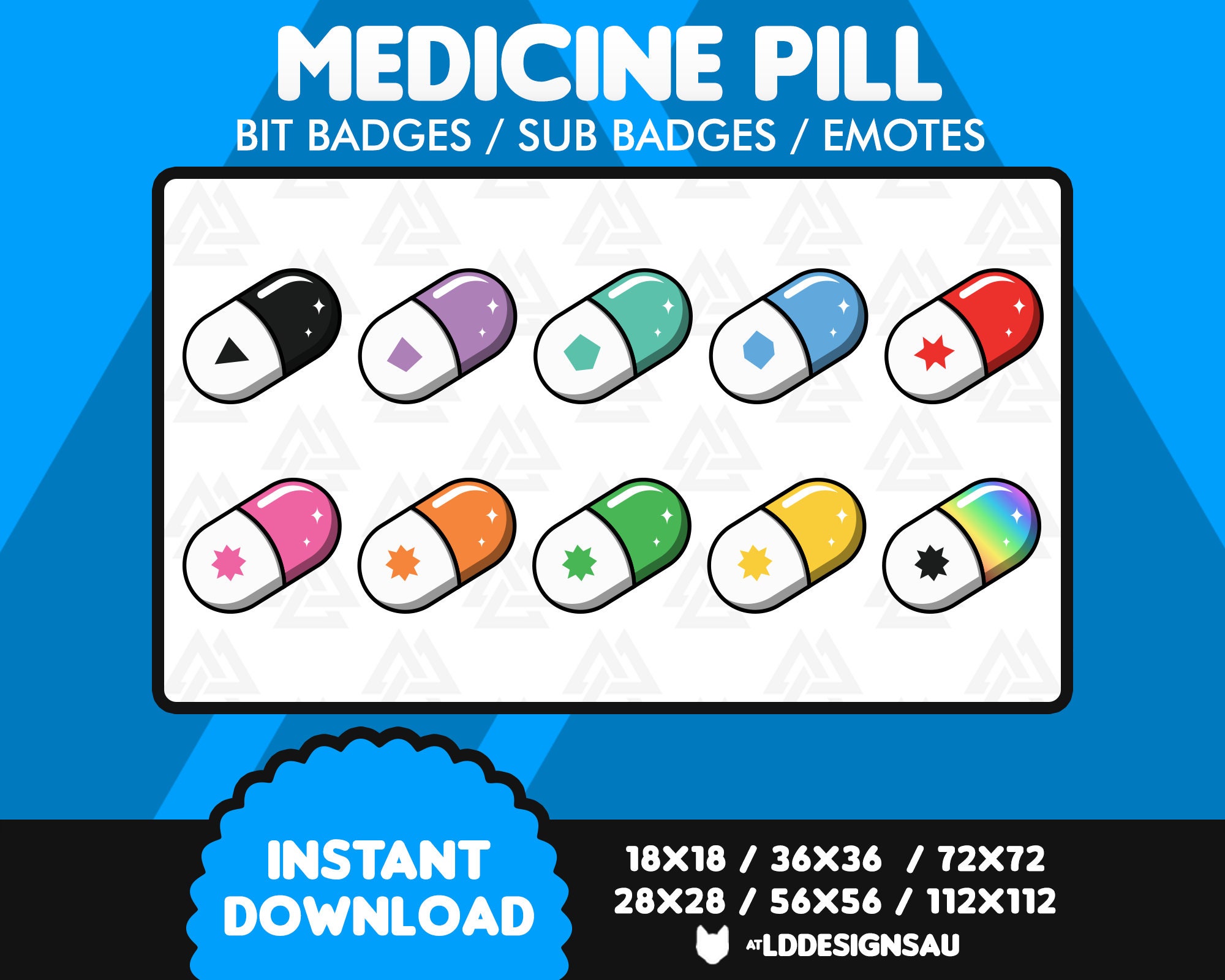 Medicine Pills Subscriber Badges Bit Badges Loyalty Badges Etsy Australia