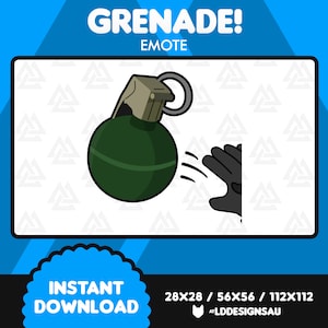Grenade Emote | Twitch Emote | Discord Emote