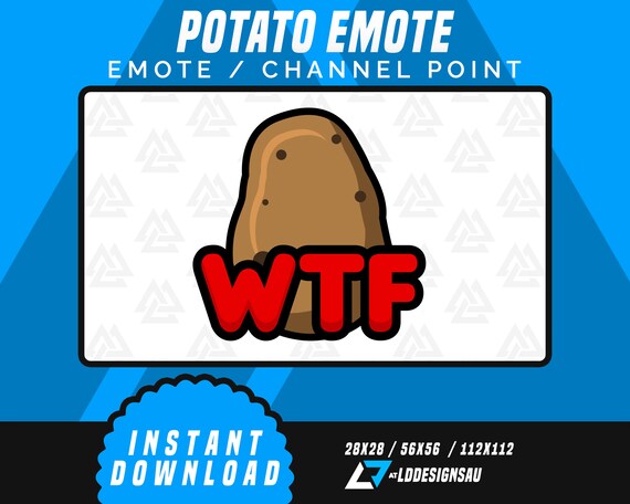 Potato Stramer Code Potato WTF Twitch Emote Potato Discord Emote Streamer - Etsy