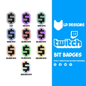 Twitch Bit Badges Twitch Sub Badges Neon Etsy Twitch Bit Badges Twitch Sub Badges Neon Etsy