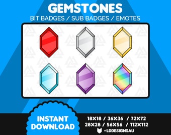 Twitch Subscriber Badges | Bit Badges | Gemstones