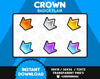 Twitch Sub Badge Flair | Twitch Sub Badges | Crown