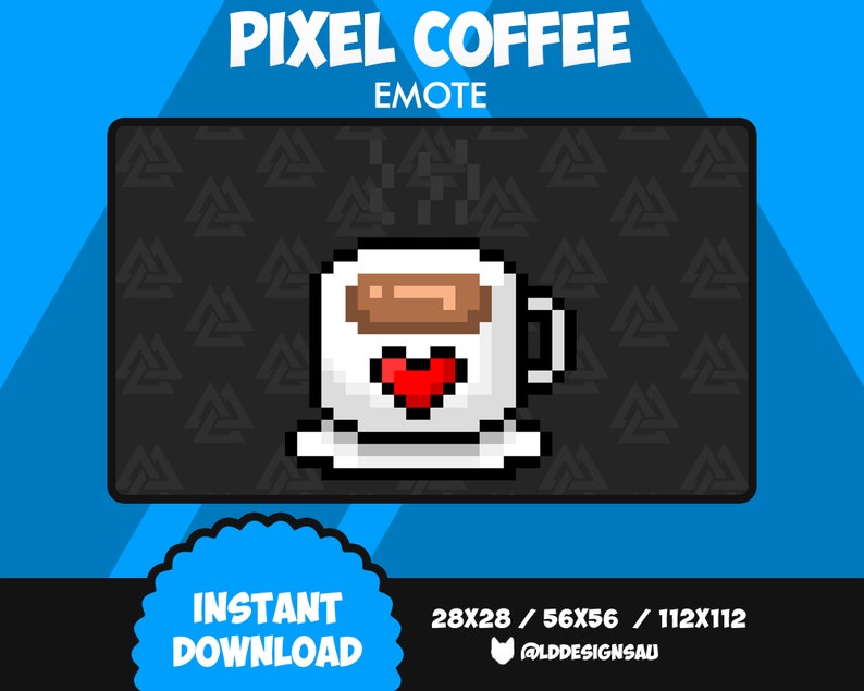 Pixel Coffee Emote Coffee Cup Twitch Emote Discord Emote Etsy