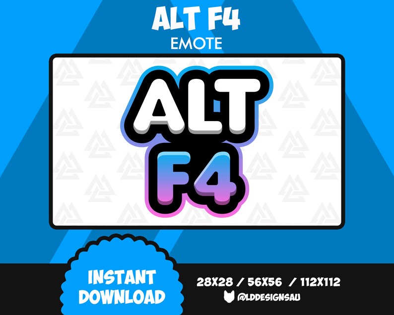 Alt F4 Twitch Emote Funny Emote Discord Emote Rage Quit | Etsy