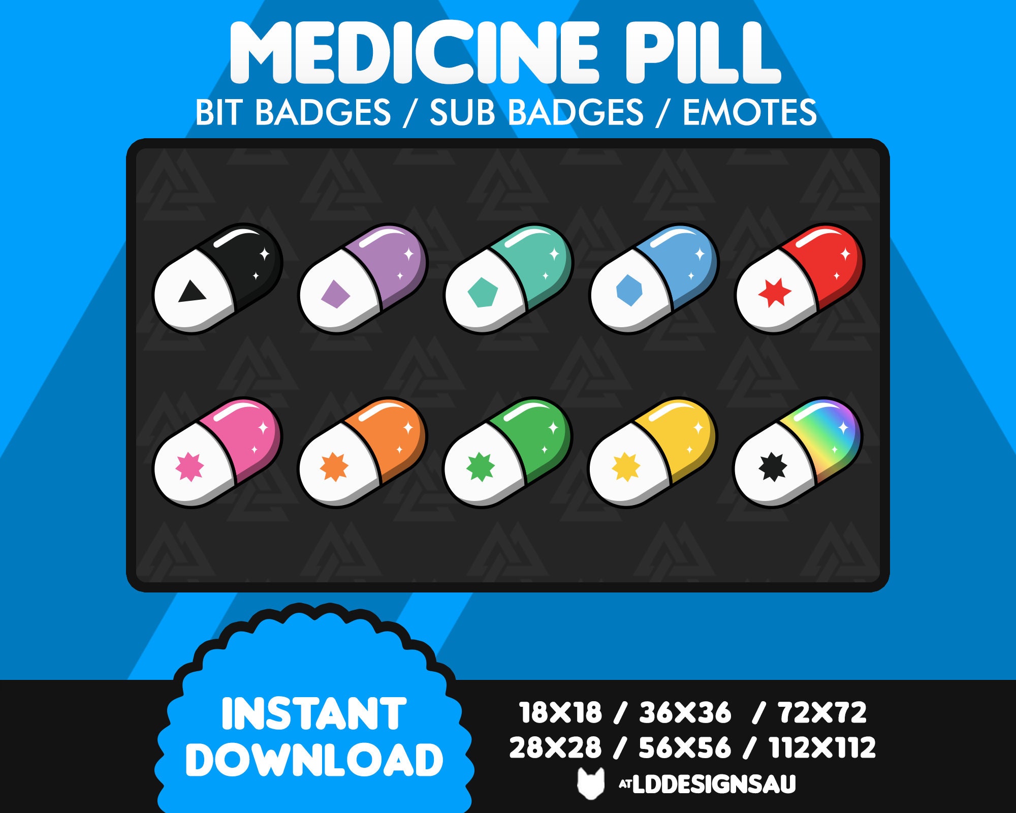 Medicine Pills Subscriber Badges Bit Badges Loyalty Badges Etsy Australia