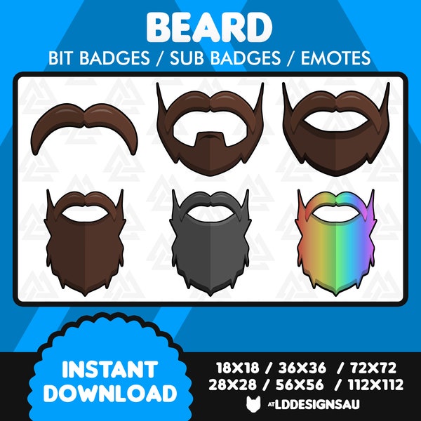 Badges d’abonné Twitch | | des sous-badges Twitch Progression de la barbe