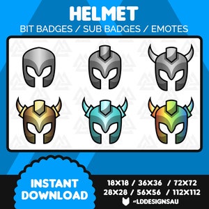 Twitch Subscriber Badges | Twitch Sub Badges | Viking Helmet