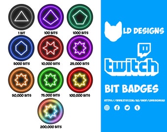 Twitch Bit Badges Etsy