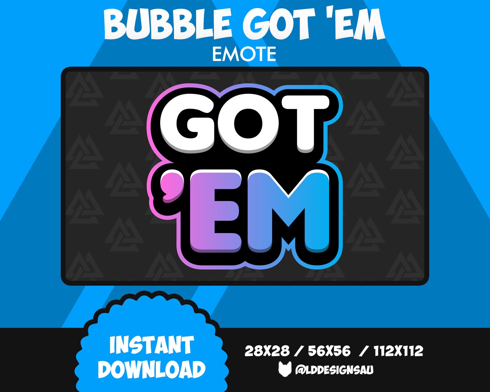 Bubble Got 'em Twitch Emote Got 'em Text Discord | Etsy Canada