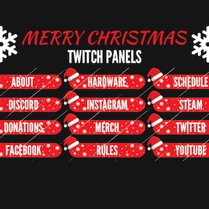 Twitch Panels | Twitch Profile Panel | Christmas Edition | Cute Twitch Panels