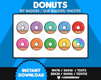 Twitch Bit Badges | Doughnut / Donut