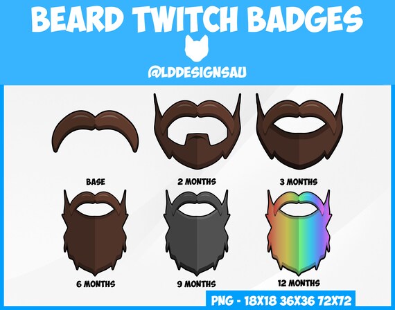 Twitch Subscriber Badges Twitch Sub Badges Beard Etsy Twitch Subscriber Badges Twitch Sub Badges Beard Etsy