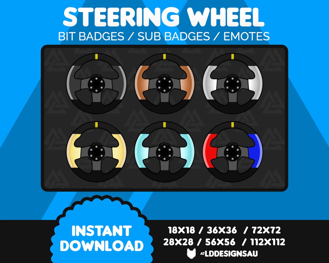 Twitch Subscriber Badges Twitch Sub Badges Steering Wheel Etsy Canada