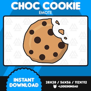 Cookie Twitch Emote | Chocolate Chip Cookies Twitch Emote | Twitch Emotes | Discord Emote | Cute Twitch Emotes | Channel Points