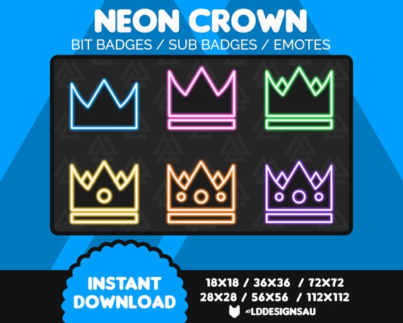 Crown Sub Badges for Twitch, Discord Emotes