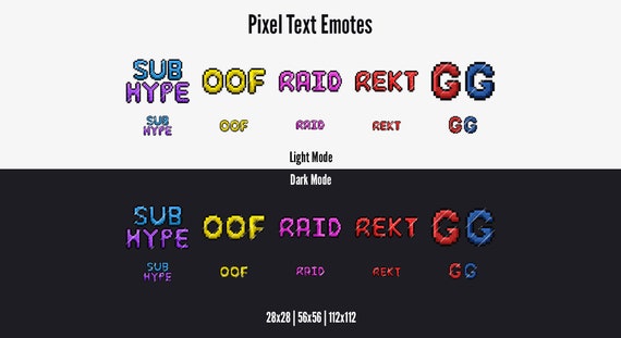 Twitch Emotes 8 Bit Pixel Text Etsy Twitch Emotes 8 Bit Pixel Text Etsy