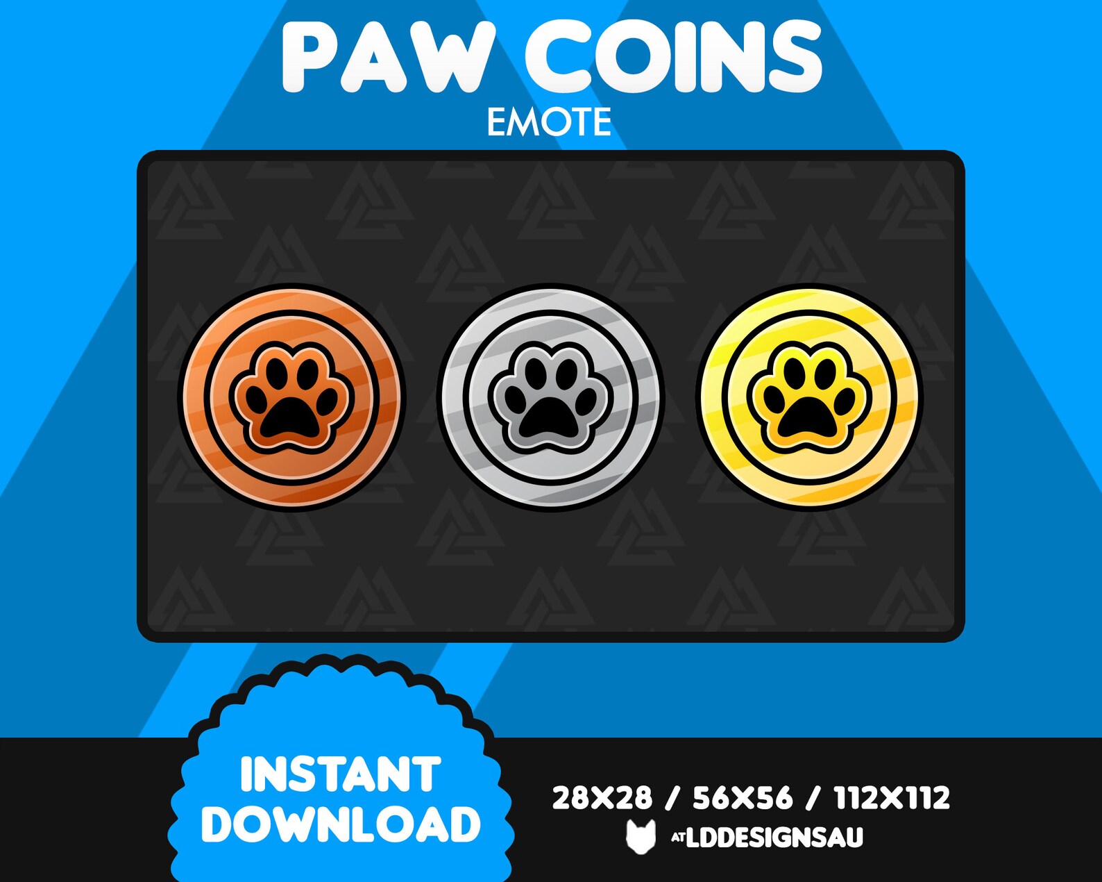 Paw Coins Twitch Emote / Coin Emote / Streamer Emotes / Cute Etsy España