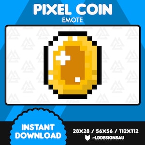 Pixel Coin Emote | Twitch Emote | Discord Emote | Twitch Channel Point