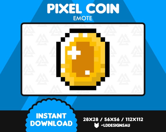 Pixel Coin Emote Twitch Emote Discord Emote Twitch 