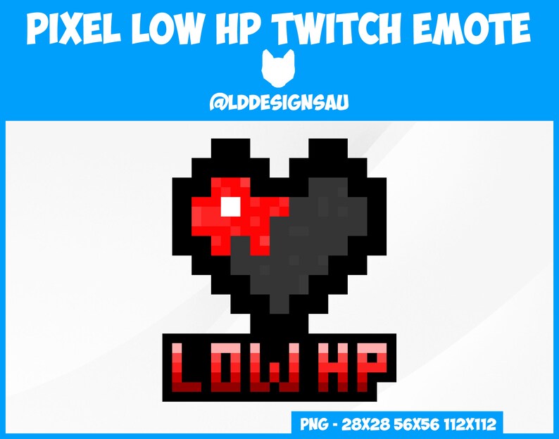 Twitch Emote Discord Emote Pixel Low HP Etsy