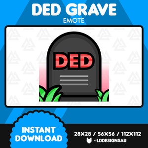 DED Rest In Peace RIP Emote | Twitch Emote | Discord Emote
