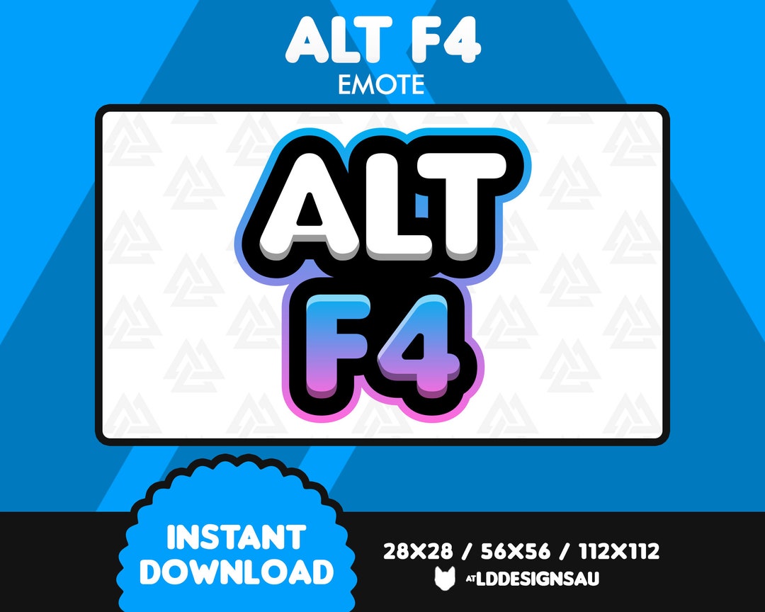 Alt F4 Twitch Emote | Funny Emote Discord Emote | Rage Quit Twitch ...