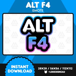 Alt F4 Twitch Emote | Funny Emote Discord Emote | Rage Quit Twitch Emote | Streamer Emotes | Cute Emotes | Twitch Channel Points