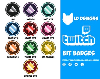 Twitch Bit Badges Etsy