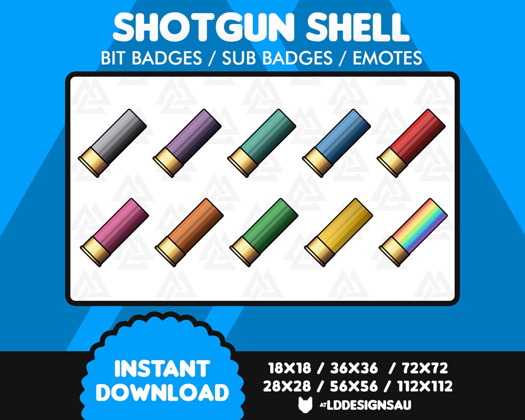 Twitch Bit Badge Twitch Sub Badges Twitch Subscriber Badges Shotgun ...