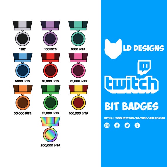 Twitch Bit Badges Twitch Sub Badges Medals Etsy Twitch Bit Badges Twitch Sub Badges Medals Etsy