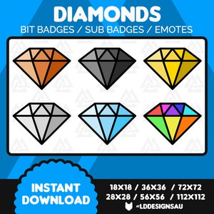 Twitch Subscriber Badges | Twitch Sub Badges | Diamond