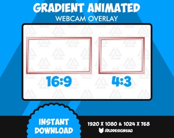Gradient Rose Gold Animated Webcam Border Overlay for Twitch | Streaming Webcam Overlay | Stream Overlays