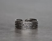 Infinity Wave Toe Ring, Sterling Silver Toe Ring, Adjustable Toe Ring, Beach Toe Ring, Bohemian Toe Ring, Midi Ring, MT-55
