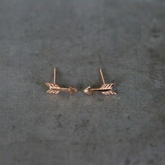 Rose gold arrow best sale earrings