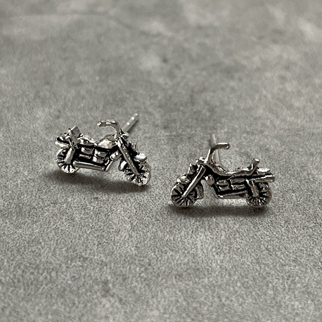 Motorcycle Studs Motorbike Earrings Dirt Bike Ear Studs Etsy UK