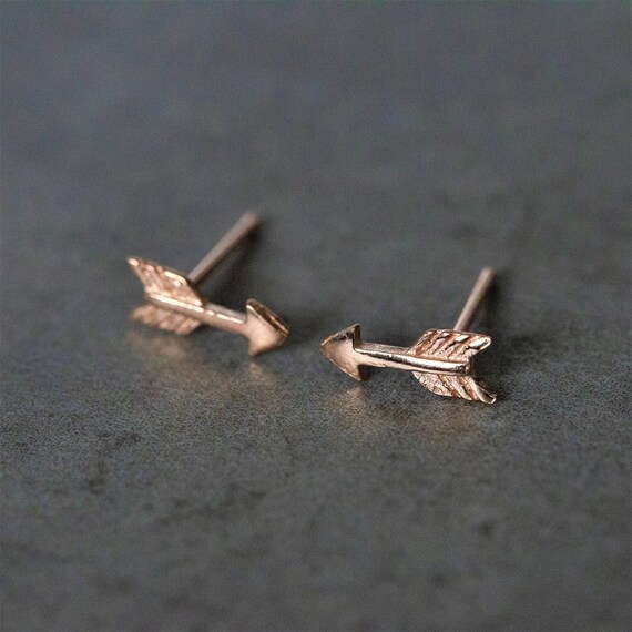 Rose gold arrow best sale earrings