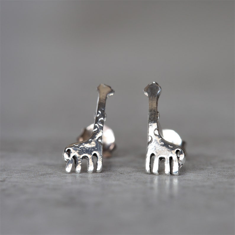 Giraffe Studs Giraffe Earrings Sterling Silver Studs Animal Studs