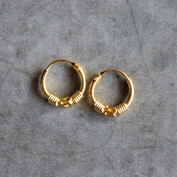 gold plated bali earrings